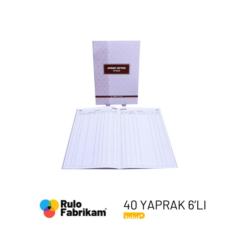 Ambar Defteri 40 Yaprak 6 Adet