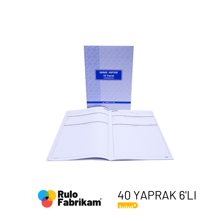 Karar Defteri karton kapaklı A4 defterin altılı paket duruşu