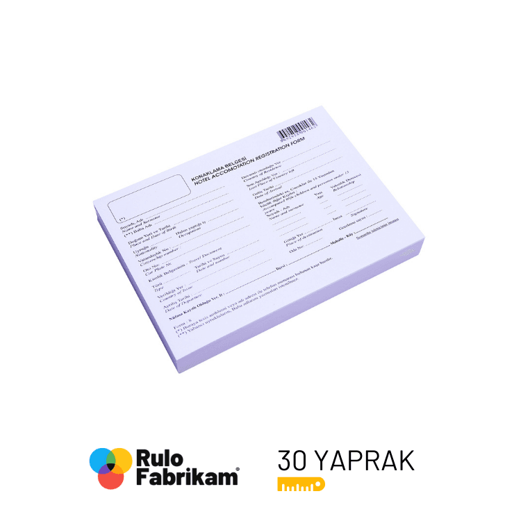 Konaklama Belgesi 30 Yp