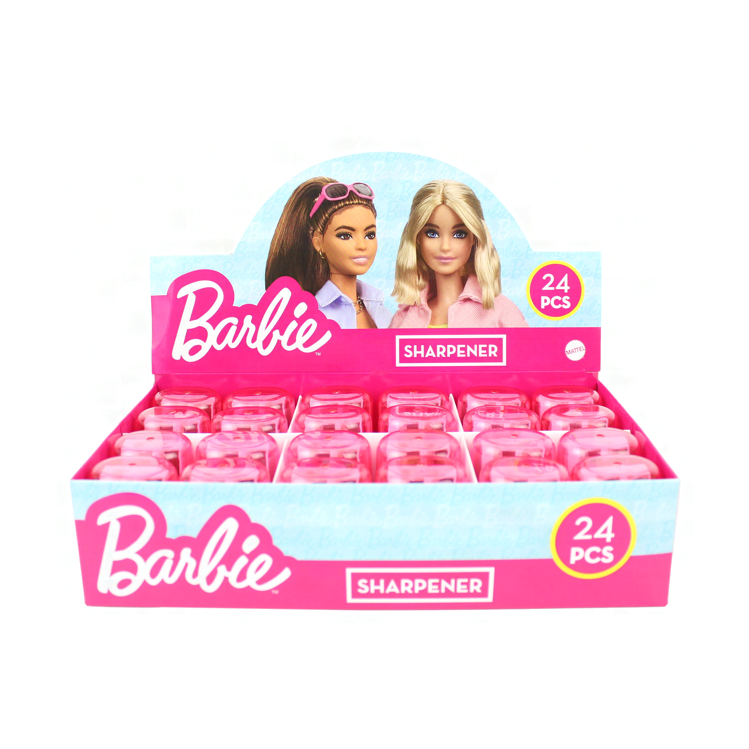 Barbie Kalemtraş çift ağızlı hazneli kalemtıraş görünümü burada