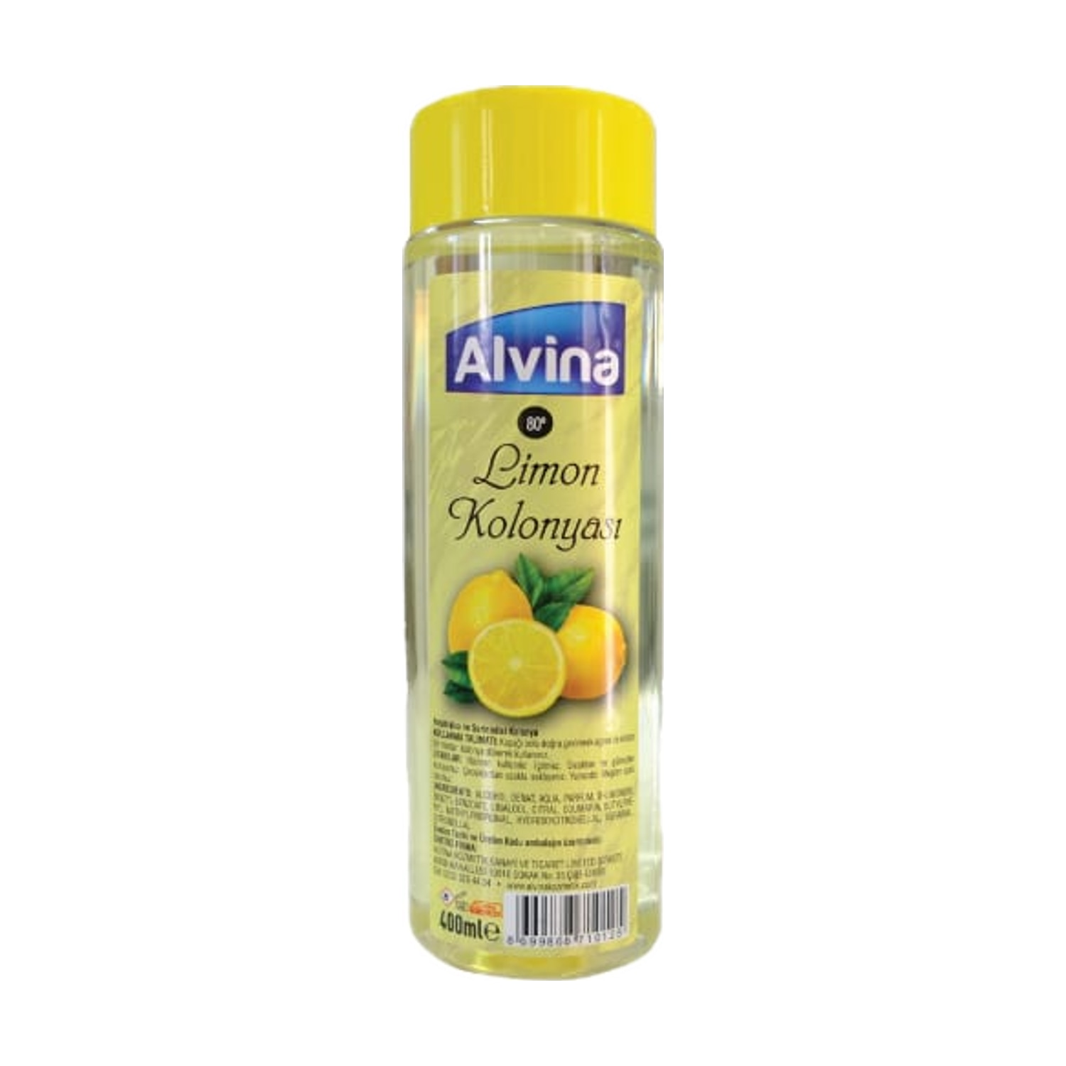 Kolonya Limon Alvina 400 ml, kolonya ve gül suyu ürünü, koku ve kişisel bakım