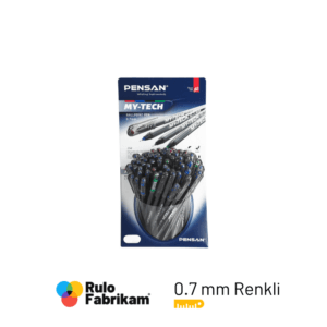 Pensan 0,7 Mm My-Tech Tükenmez Kalem Mavi Siyah Kırmızı Yeşil 60Lı Stand